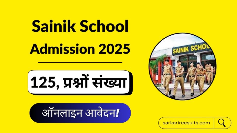 Sainik School Admission 2025