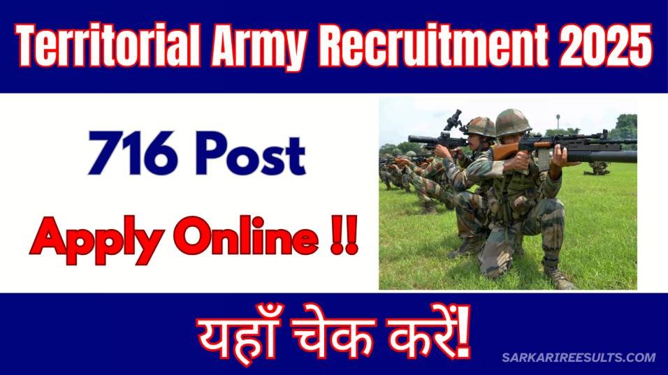 Territorial Army Recruitment 2025