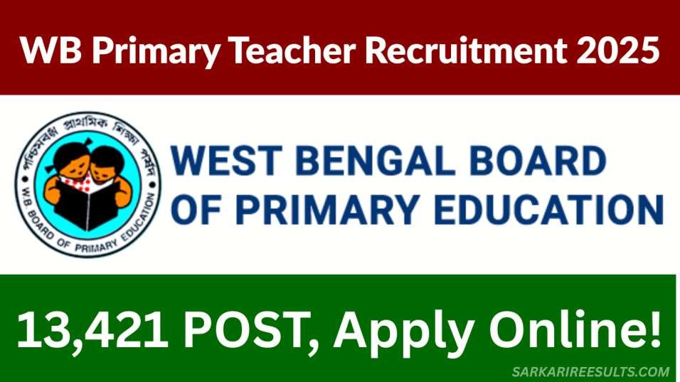 WB Primary Teacher Recruitment 2025