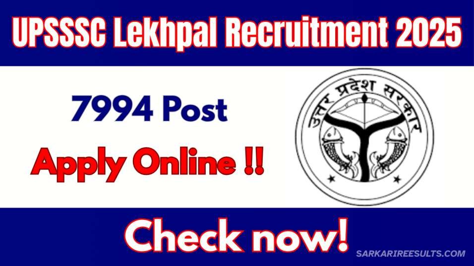 UPSSSC Lekhpal Recruitment 2025