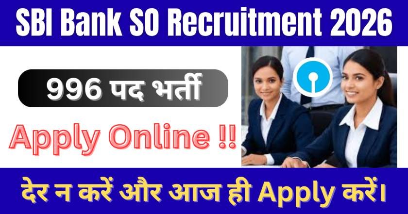 SBI Bank SO Recruitment 2026