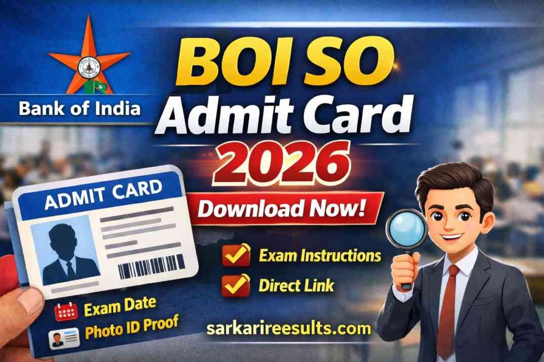 Bank of India SO Admit Card 2026