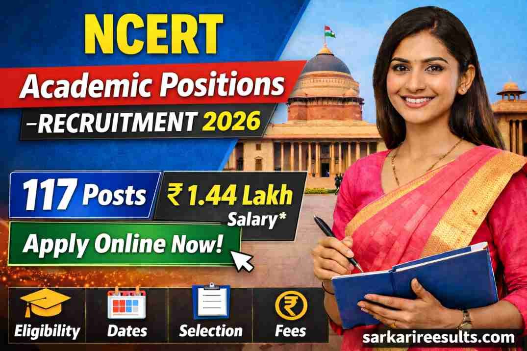NCERT Academic Positions Recruitment 2026