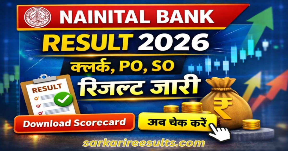 Nainital Bank Clerk CSA PO SO Result 2026