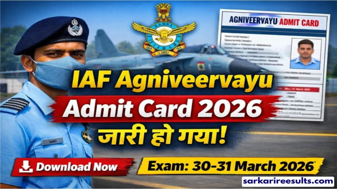 IAF Agniveervayu Admit Card 2026