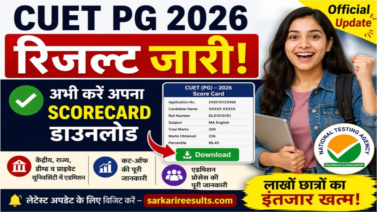 NTA CUET PG Result 2026