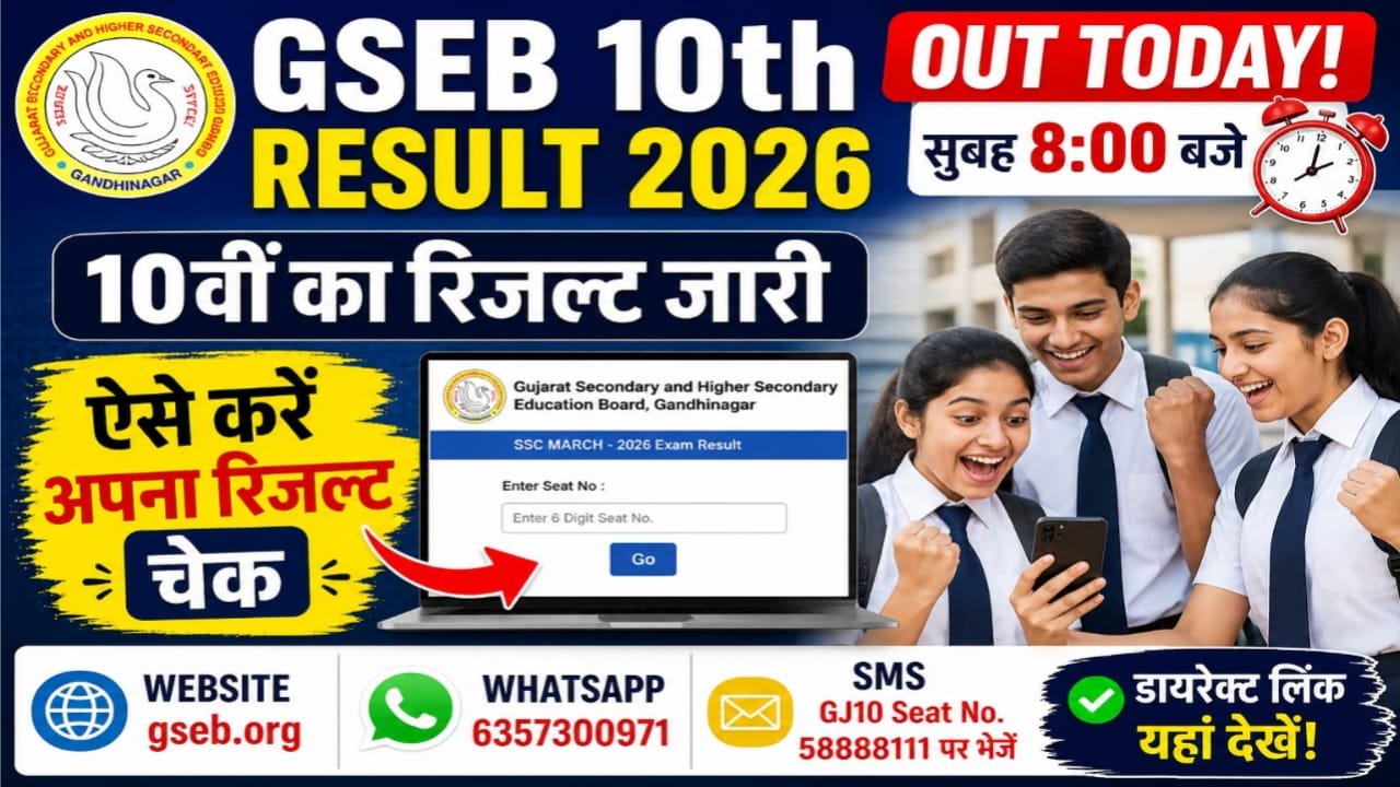 GSEB 10th Result 2026