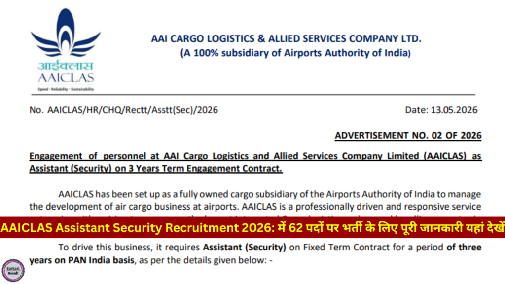 Aaiclas assistant recruitment 2026 syllabus