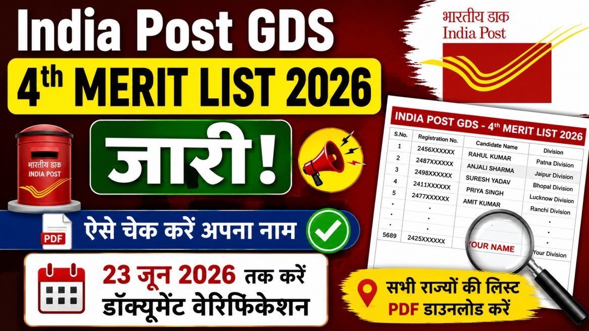 India Post GDS 4th Merit List 2026