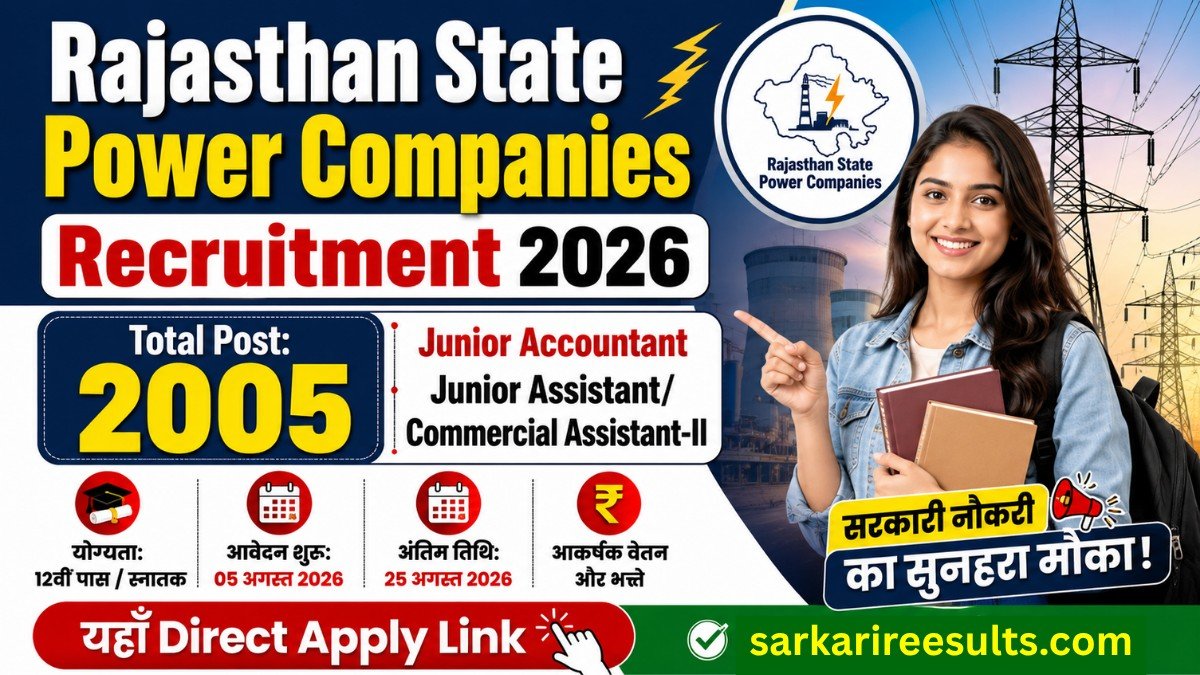 Rajasthan State Power Companies Recruitment 2026