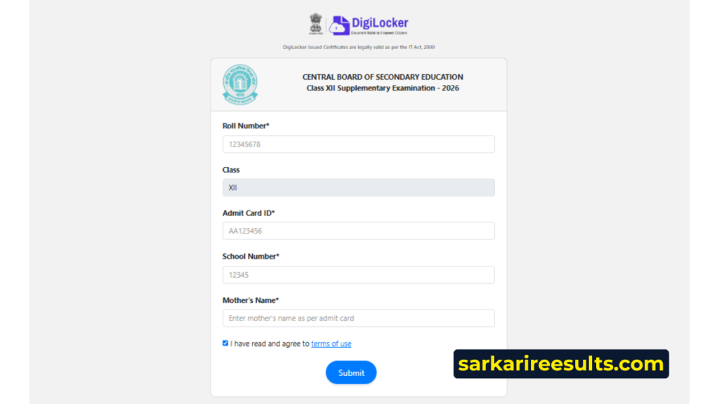 compartment result 2026 class 12