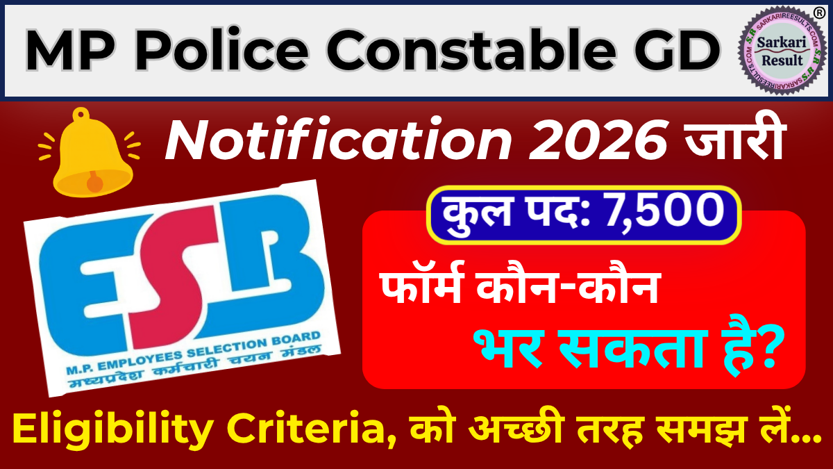 Mp police constable gd recruitment 2026 apply online