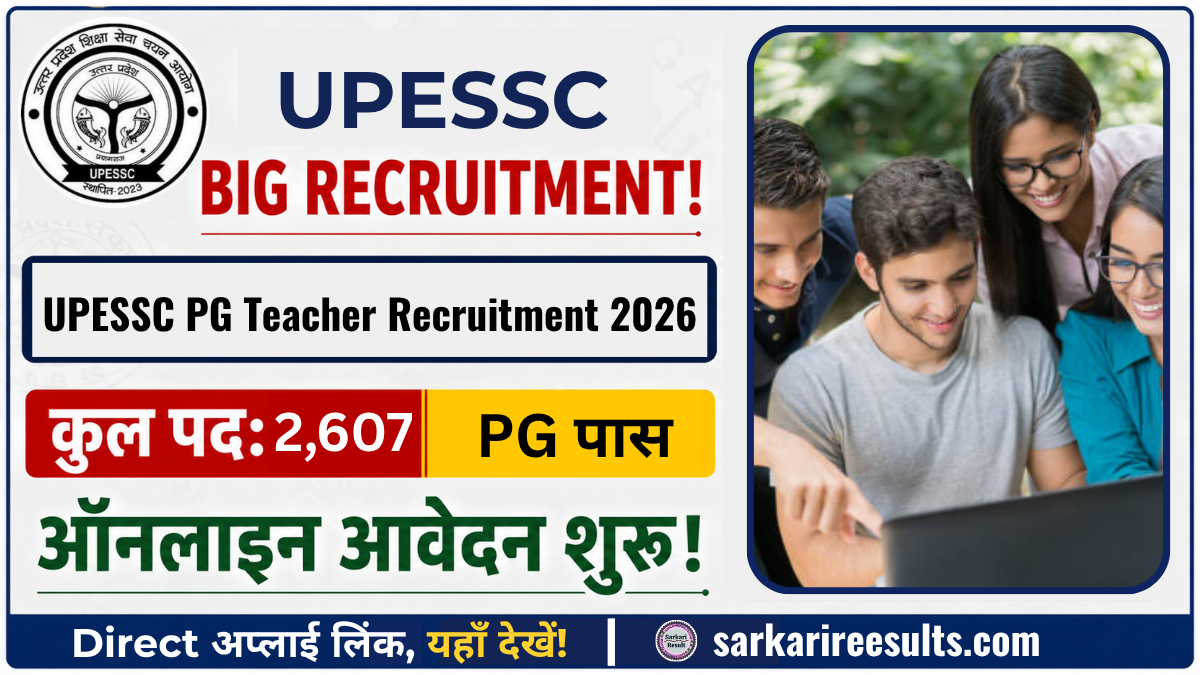 UP PGT Subject Wise Vacancy 2026